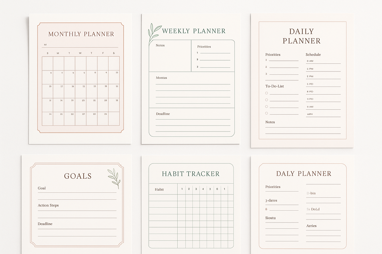Printable Digital Planners